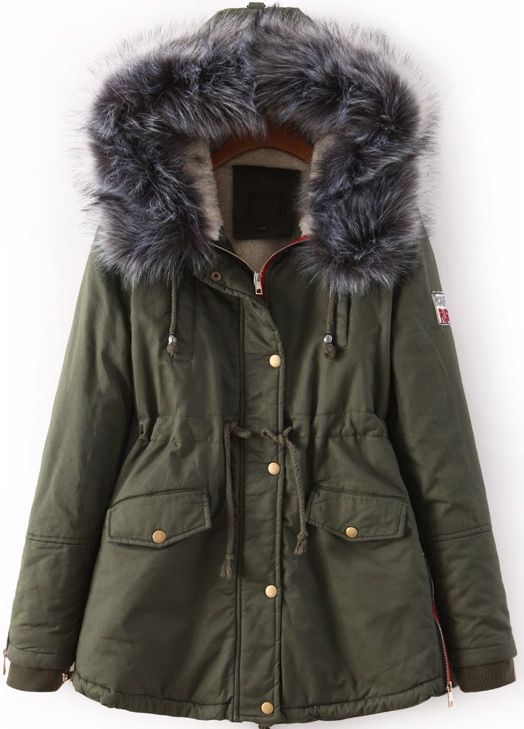 Army green padding jacket