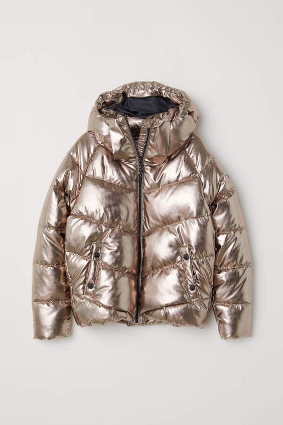 Rose gold down jacket