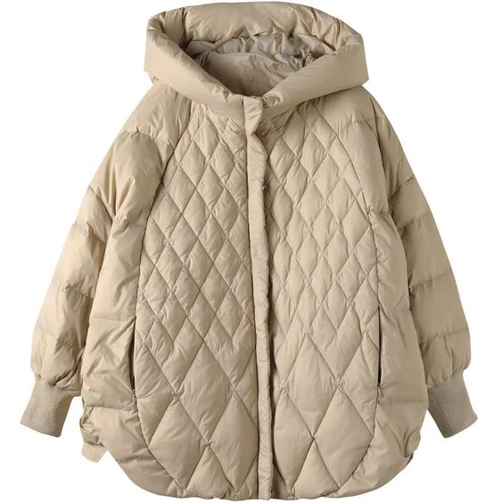 White quilted down jacket